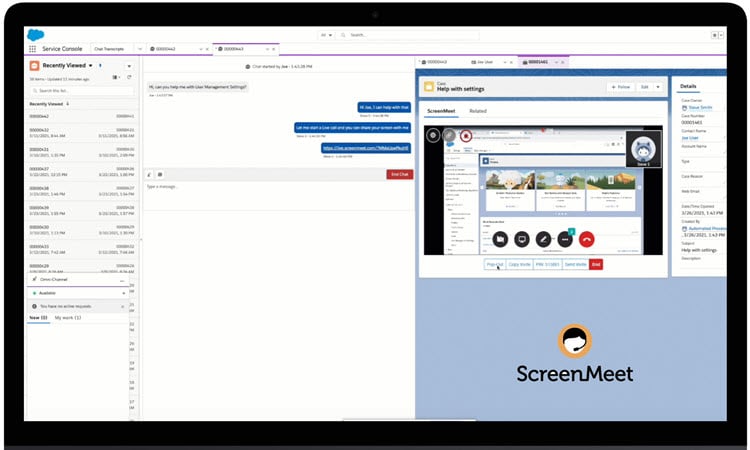 ScreenMeet Live + Salesforce Agent Training Using Omni-Channel Chat
