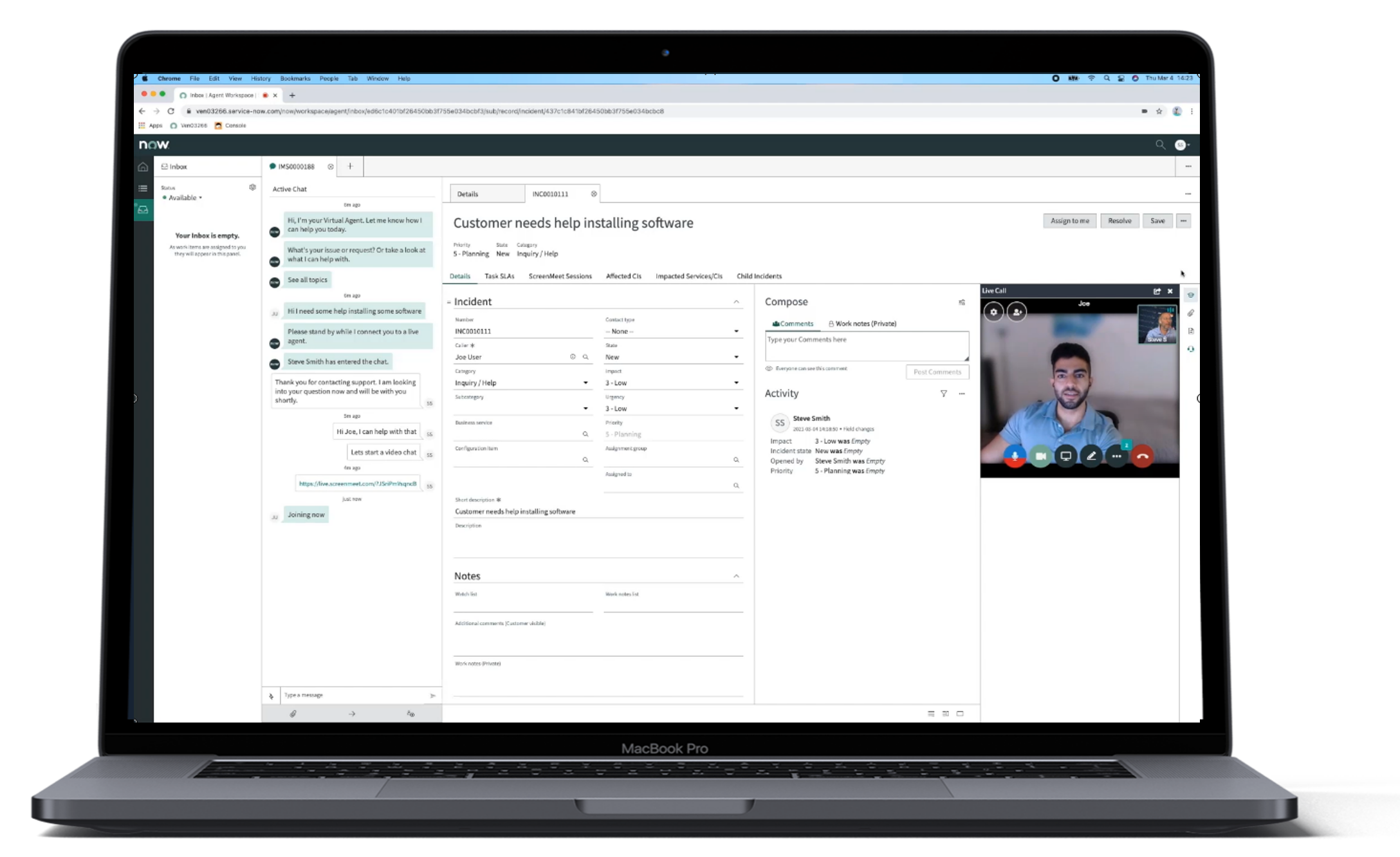 ScreenMeet for ServiceNow ITSM