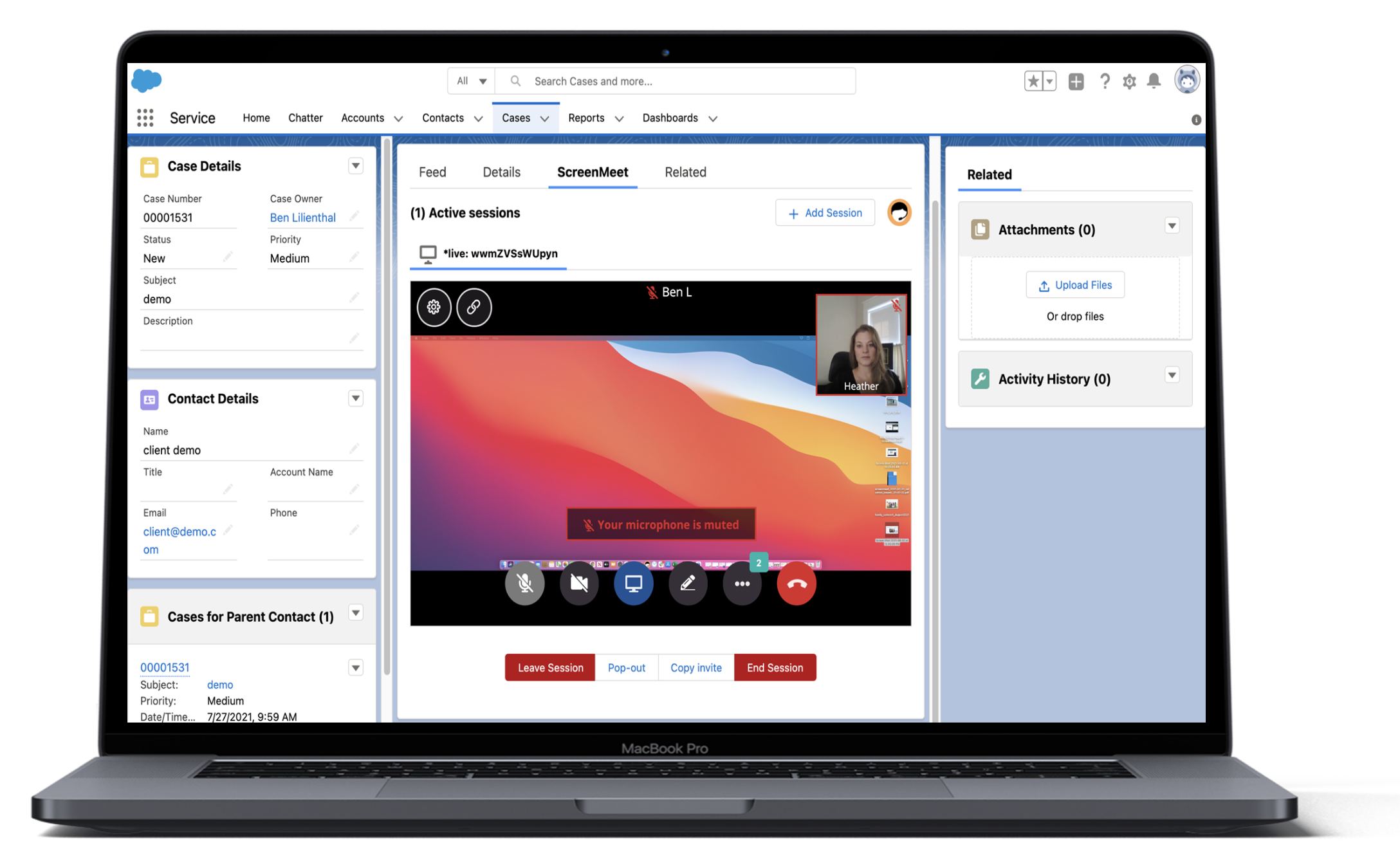ScreenMeet for Salesforce Service Cloud